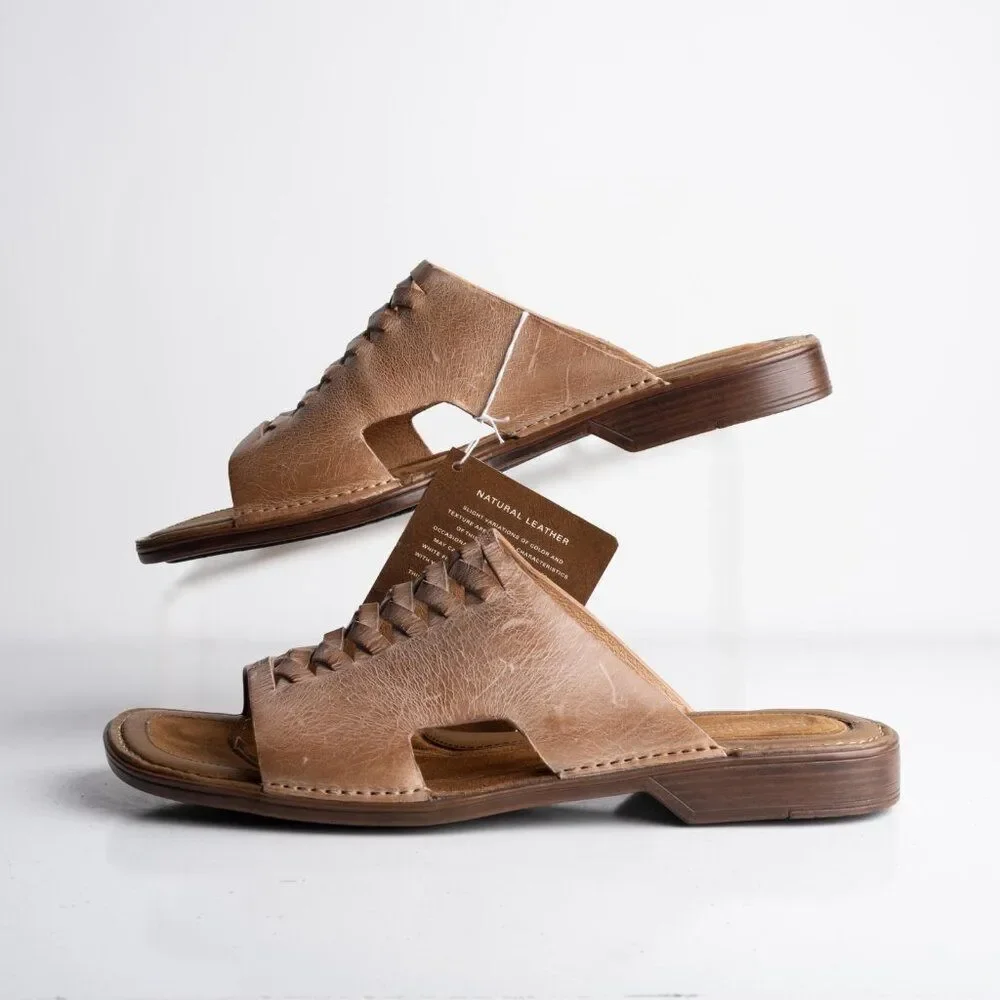 Rockport Mens Maderas Tortoise Shell Sandals Tan Brown US 10 EU 44 NWB